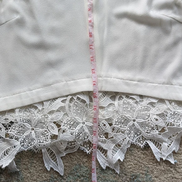 Astr Nordstrom Ivory Top with Floral Lace Bottom Size L - Picture 10 of 11